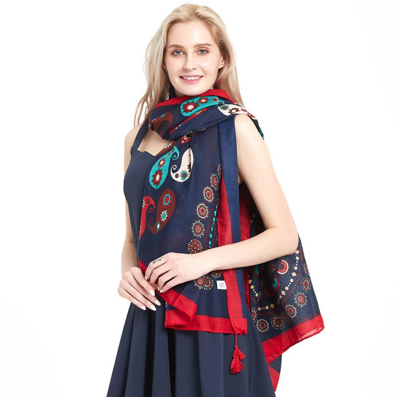 Scarves 100*180cm Trendy Women Muslim Hijab Scarf Cotton Linenfemme Size Plus Hijabs Islamic Shawls Soild Modal Headscarf For