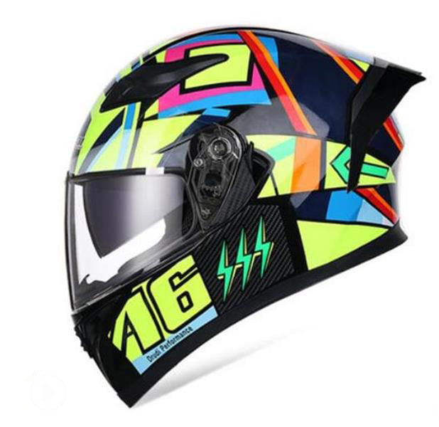 Men&#039;s and women&#039;s electric motorcycle full helmets, personality bluetooth four seasons helmets big tail