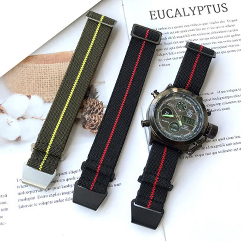 Watch Bands Nato Band 60&#039;s French Troops Parachute Elastic Nylon WatchBand Man&#039;s Universal SmartWatch Wrist Strap 20mm 22mm