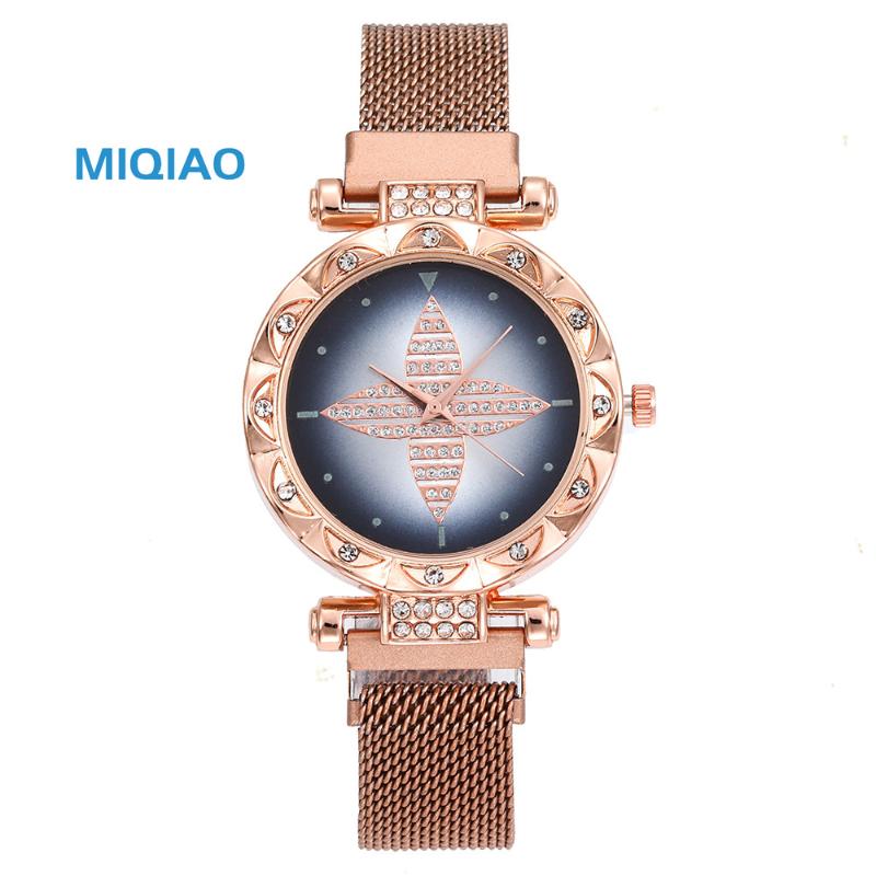 Wristwatches MIQIAO Luxury Fashion Women Watches Stainless Steel Mesh Belt Quartz Rose Gold Bracelet Ladies Gift W91