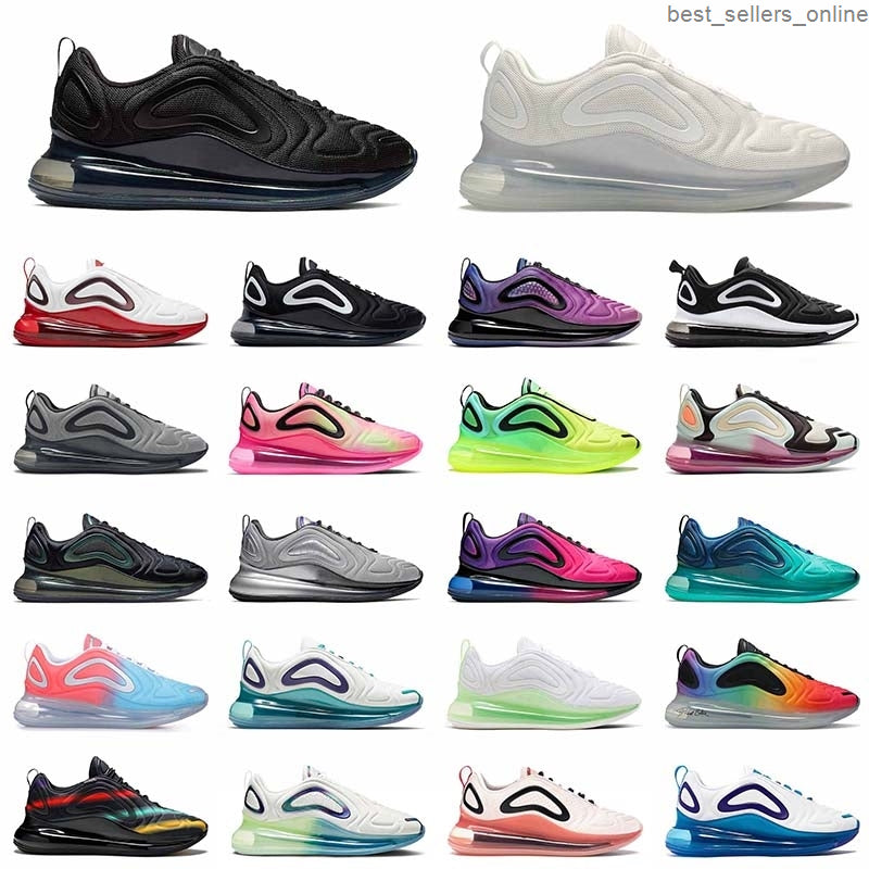 Running Shoes 72C Sports Men Women Classic Triple Black ALL White Total Eclipse Silver Golden Pink Coral Stardust Bubble Pack 720S Trainers