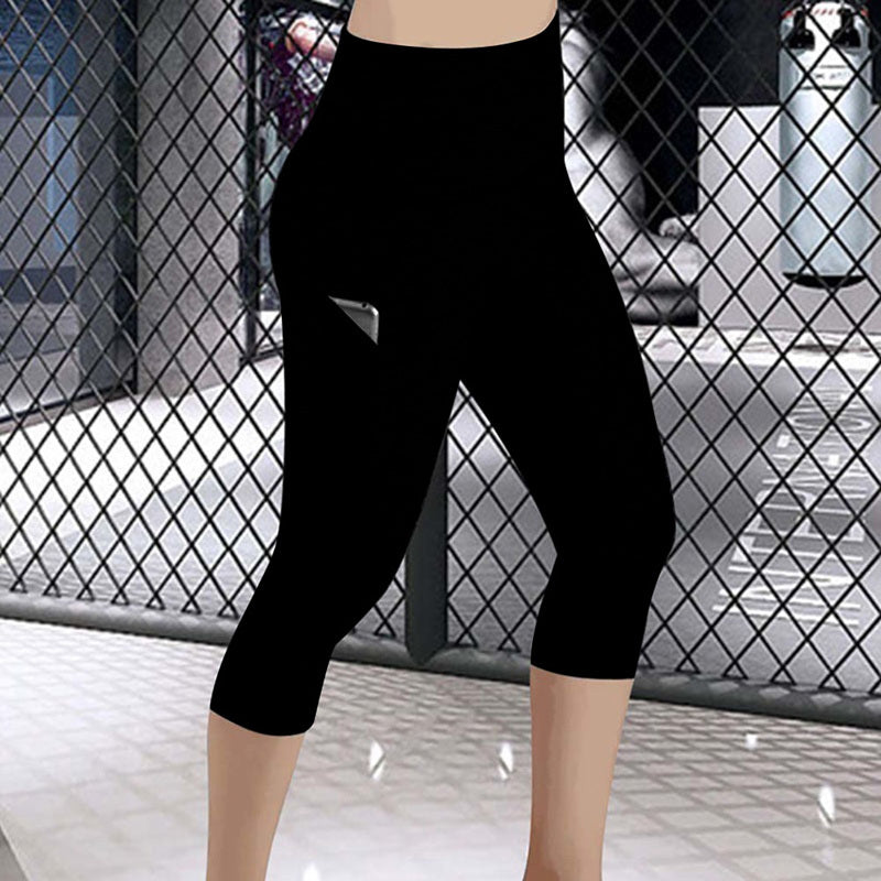Women&#039;s Pants & s Leggings 3-4 Female Casual Pant Sporting Fitness High Waist Side Pockets Design F7WL