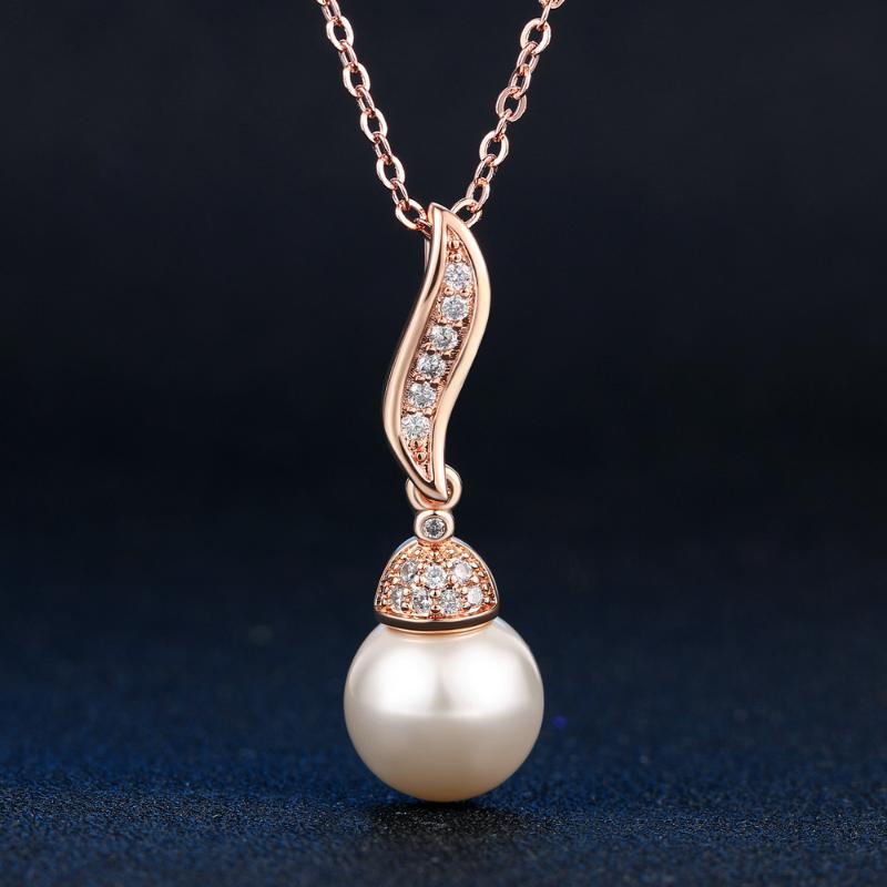 Pendant Necklaces Imitation Pearls For Women Aesthetic Elegant Pendants Choker Chain On Neck Wedding Jewelry Wholesale DZN301
