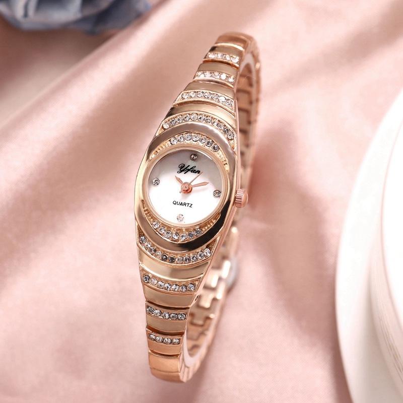 Wristwatches Elliptical Drill, Digital Lazy Magnet Steel Belt, Female Tiktok Watch, Watch Girl Net, Red Fashion Women