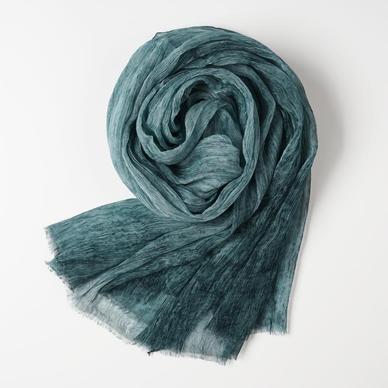 Scarves Women&#039;s 100% Pure Silk Crepe Long Scarf Shawl Wrap Neckerchief Multi Colors 120X80cm 47&quot;x31.5&quot;026