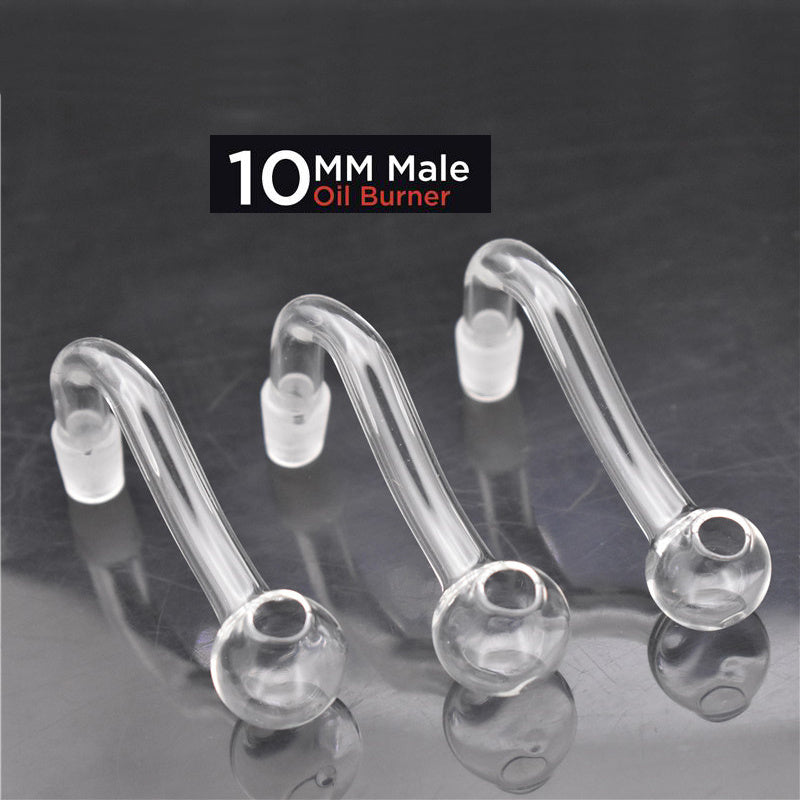 high quality glass Oil Burner Pipes glass pipes 10mm 14mm 18mm male female Pyrex Glass Oil Burner Bubbler for water pipes bong