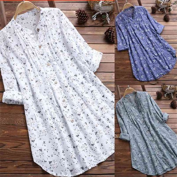 Kayotuas Women Blouse casual de manga longa de manga longa Camisa de verão elegante streetwear Plus Tamanho M-3xl Clothing 2102 B4