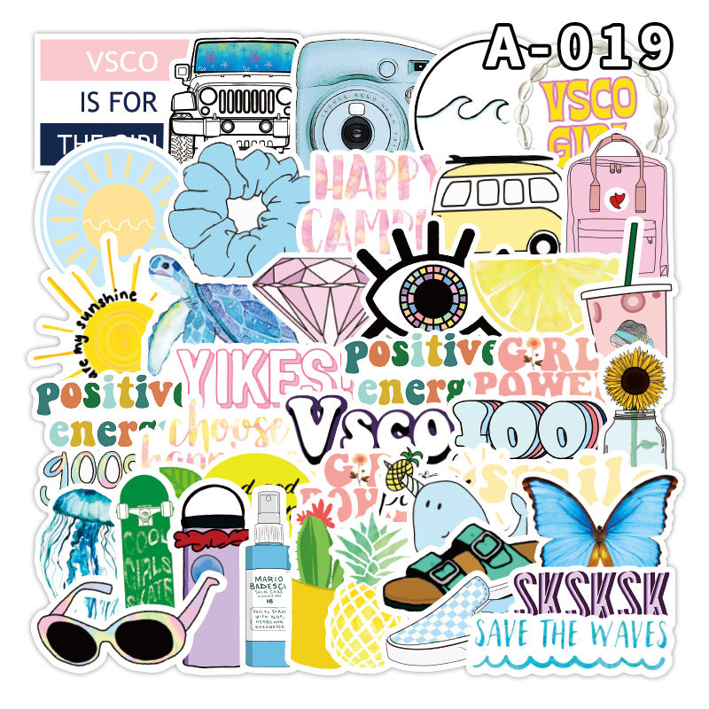 3Set=150PCS NEW VSCO Many New Products Graffiti Stickers Water Cup Notebook Refrigerator Waterproof Stickers