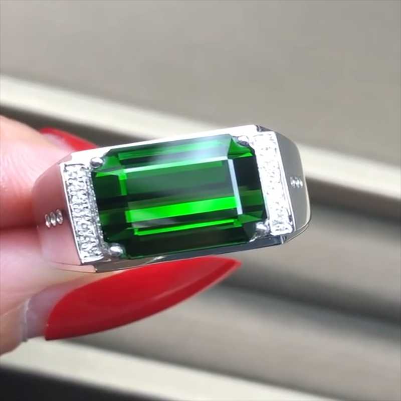 Cluster Rings Needle Soda Lime Stone Ring Huanzhi 2021 Geometric Square Is Suitable For Women&#039;s Jewelry Party Gifts