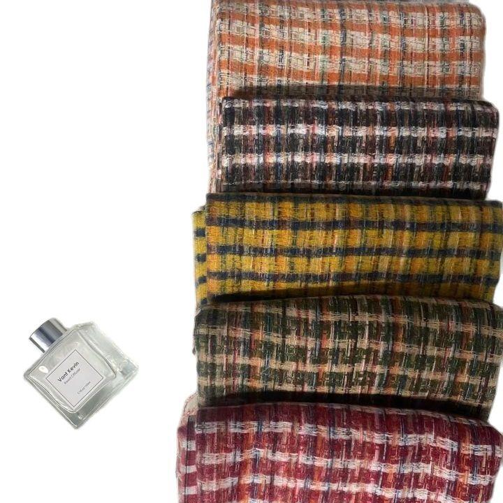 Scarves Women&#039;s Fashion Square Cotton Scarf Girl&#039;s Satin Stripe Printed Jacquard French Hair