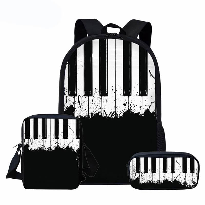 School Bags Music Arts Piano Note Student For Boy Girl Bookback Children Dayback Kids Travel Orthopedic Laptop Mochila