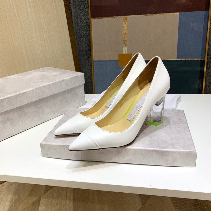 2021 fashion high heels women party wedding triple black nude yellow pink glitter spikes Pointed Toes Pumps Dress shoe