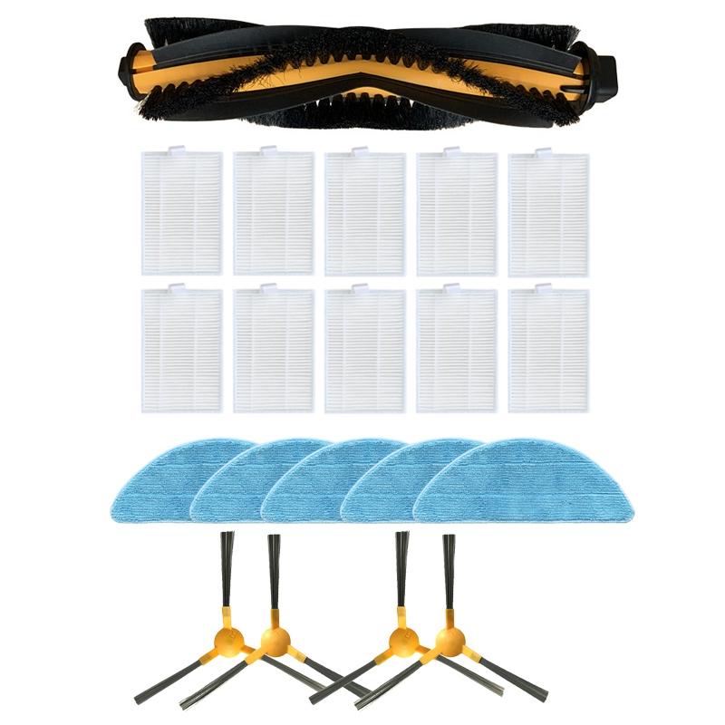 Vacuum Cleaners Main Brush HEPA Filter Side For MOOSOO RT30 RT40 RT50 R3 R4 Robot Accessory Set Parts Accessories