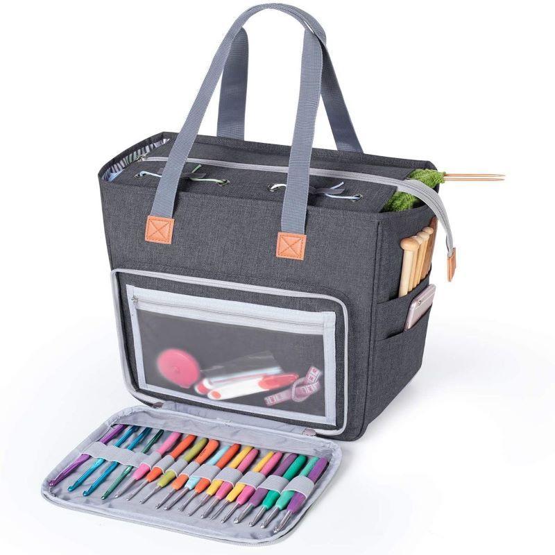 Portable Knitting Wool Crochet Hooks Thread Yarn Storage Bag Sewing Needles Organizer Sewing Accessories