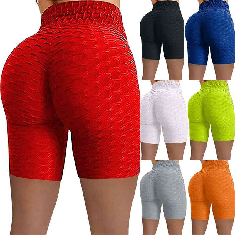 Women&#039;s high waist hip sports jacquard bubble Yoga Pants