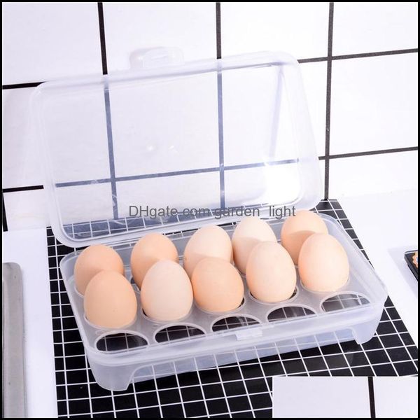 Storage Housekee Organization Home Gardenstorage Bottles & Jars Egg Container Refrigerator Fresh Case Portable Plastic Single Layer Organize