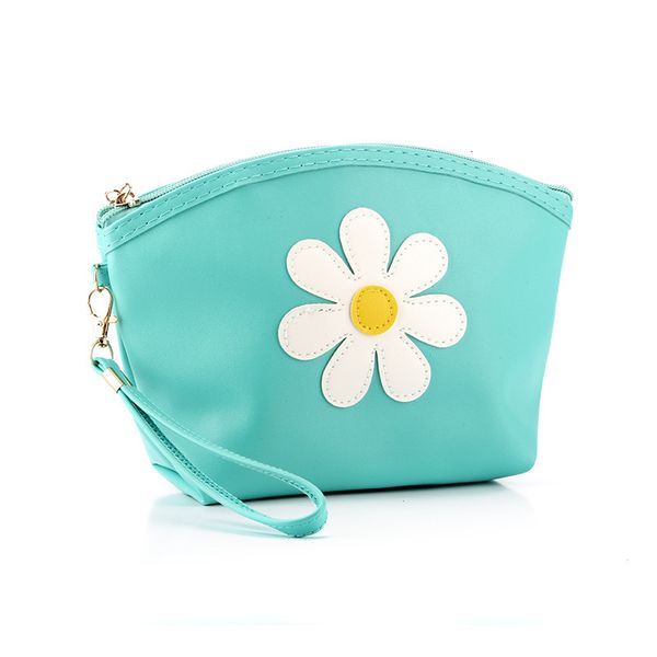Cosmetic Bag Domestic Small Chrysanthemum Handbag Pure Color Pu Candy