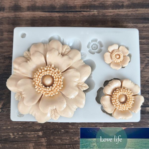 4 flower chocolate silicone molddecoration tool Clay DIY K793