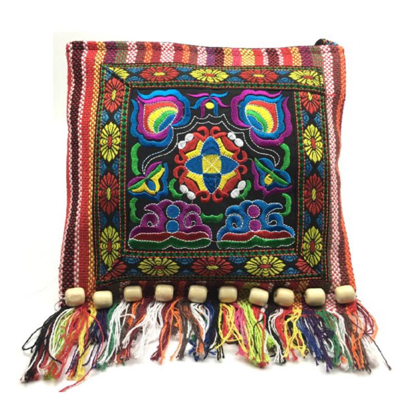 School Bags Handmade Small For Women Student Laptop Bag Tassel Teenage Girls Cotton Summer Tote Messenger