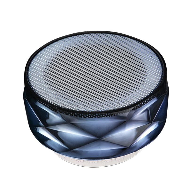 & MP4 Players Mini Wireless Portable Speakers LED Crystal Diamond Stereo Subwoofer Audio Colorful Light Music Player For Outdoors Home