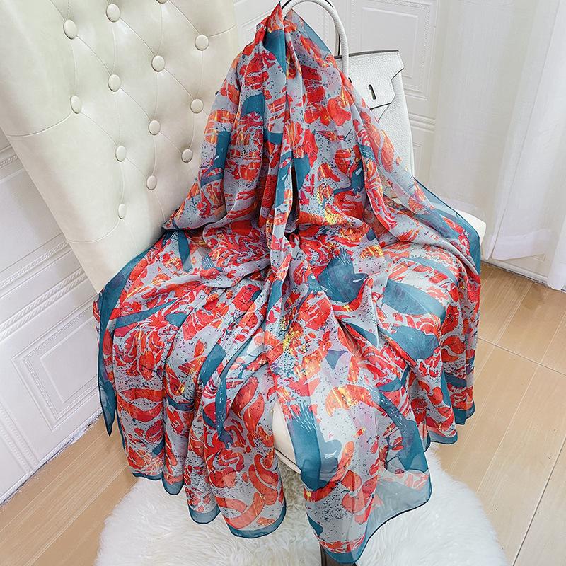 Scarves DT65 Brand Designer Silk Scarf High Quality Foulard Bandana Long Lrage Shawls Wrpas Winter Neck Pashmina Lady Hijab