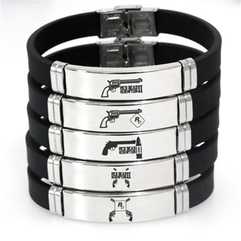 Charm Bracelets European And American Anime Games Wilderness Big Darts 2 Stainless Steel Lettering Adjustable