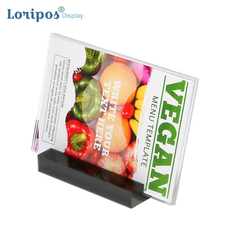 Frames And Mouldings 200x100mm Acrylic Wedding Po Frame Stand Advertising Poster Paper Info Rack Card Holder Desk Price Tag Display