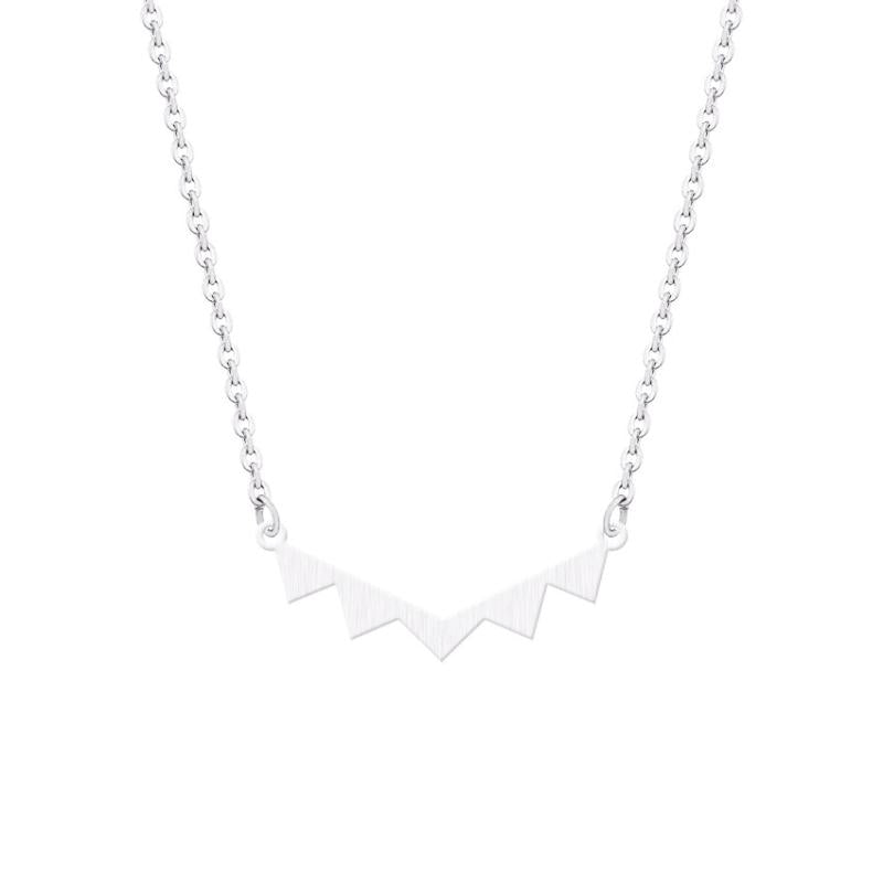 Pendant Necklaces 10PCS Geometric Inverted Triangle Shaped Necklace For Women Stainless Steel Link Chain Punk Collar Choker