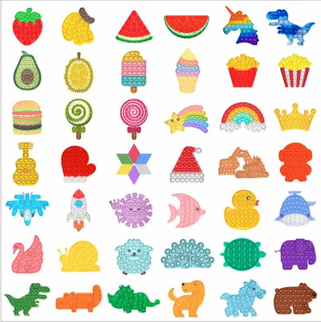 DHL 2021 latest Push Bubble Fidget Toys Adult Stress Relief Toy Antistress Soft Squishy Anti-Stress Gift Anti Stress Box HJ15