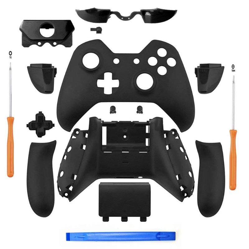 Game Controllers & Joysticks Matte Black Controller Housing Shell Full Set Faceplates Buttons For Xbox One With The 3.5 Mm Headset Jack