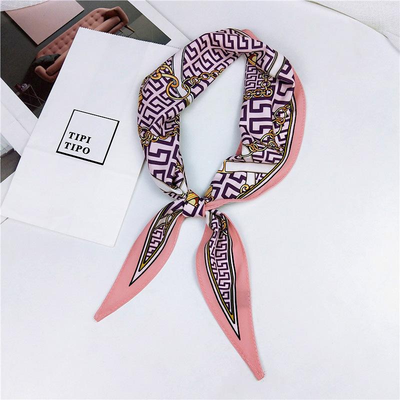 Scarves Small Hair Tie Band Decorative Multifunctional Head Wrap Plaid Stripe Print Kerchief Neck Elegant Triangle Scarf