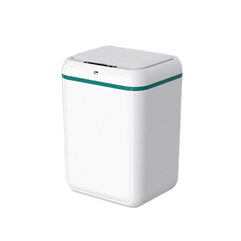 Inductive Trash Can,Touchless Sensor Trash Can 14 Liter-3.7 Gallon Large Capacity Trash Can with Lid, Home Office Bedroom(White)