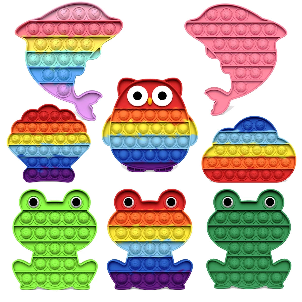 1pc In Stock Fidget Toy Decompression Push Sensory Toy Autism Anxiety Stress Reliever for Students Office Workers FY4381