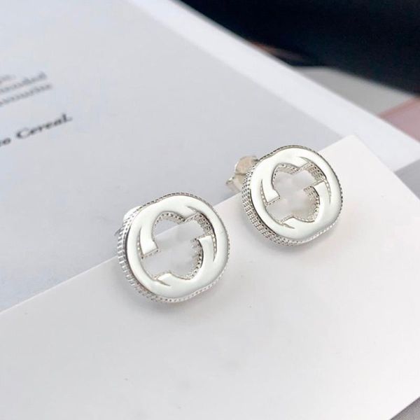 Stud Original Genuine 1:1 925 Sterling Silver Classics Retro Style High Quality Earrings Women Logo Glamour G Gift