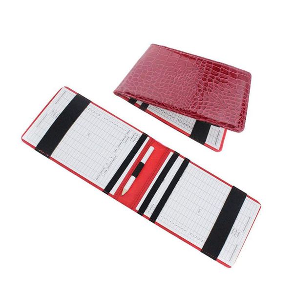 Golf Training Aids 1pc PU Scorecard Holder Keeper Score Wallet Yard Book Cover Pocketbook Scoring With 2 Cards 1 Pencil Gift