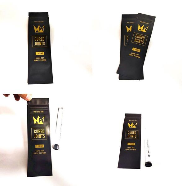 West Coast Cure 3PCS 1PCS CURED JOINTS BAG +PLASTIC TUBES 2021 moonrock Preroll Pre-rolled tube packaging