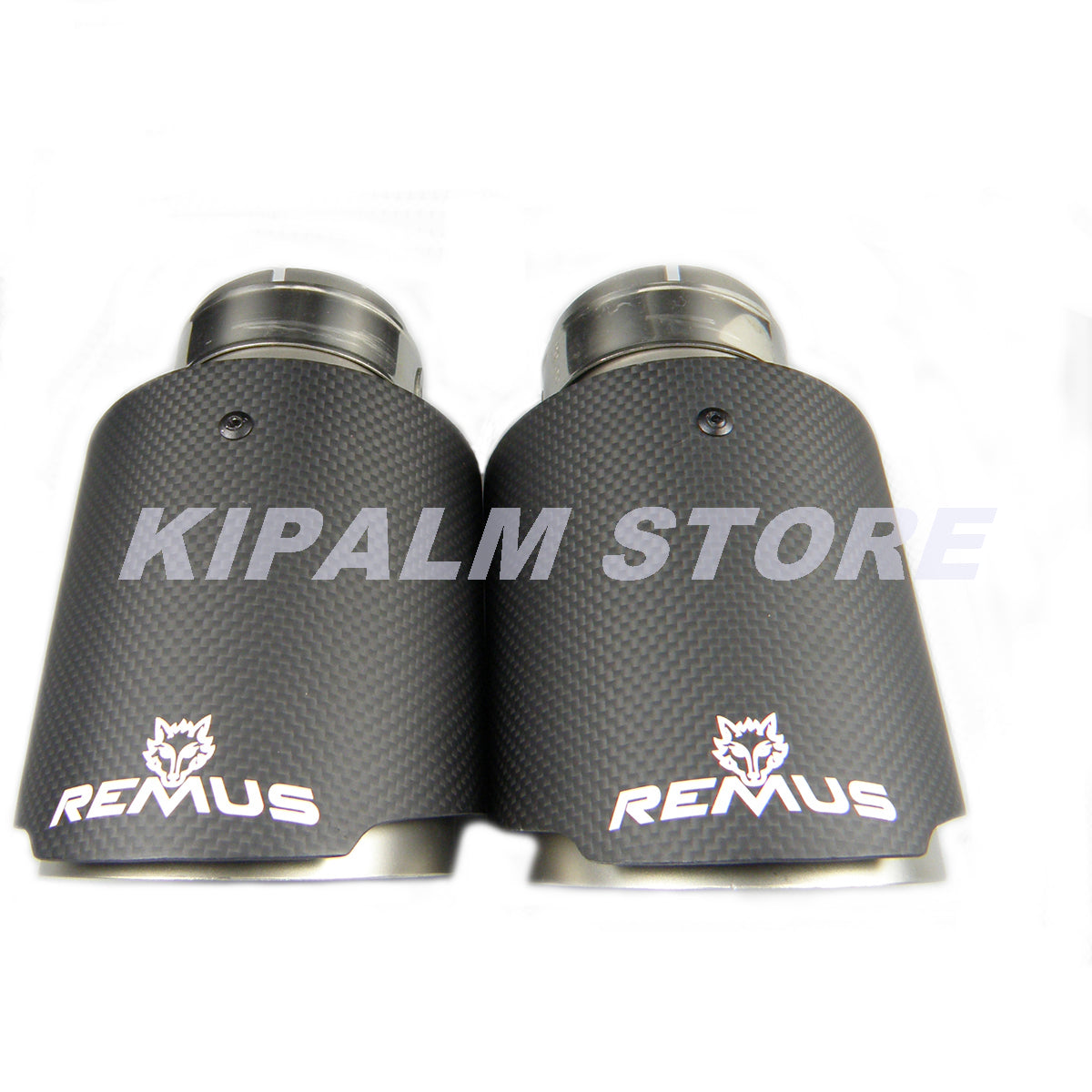 1 piece Car Universal Straight Cut Remus Sport Matte Carbon Fiber Exhaust Muffler Tips Sand Blasting Tail Pipe for BMW AUDI GOLF MAZDA Land Rover JA