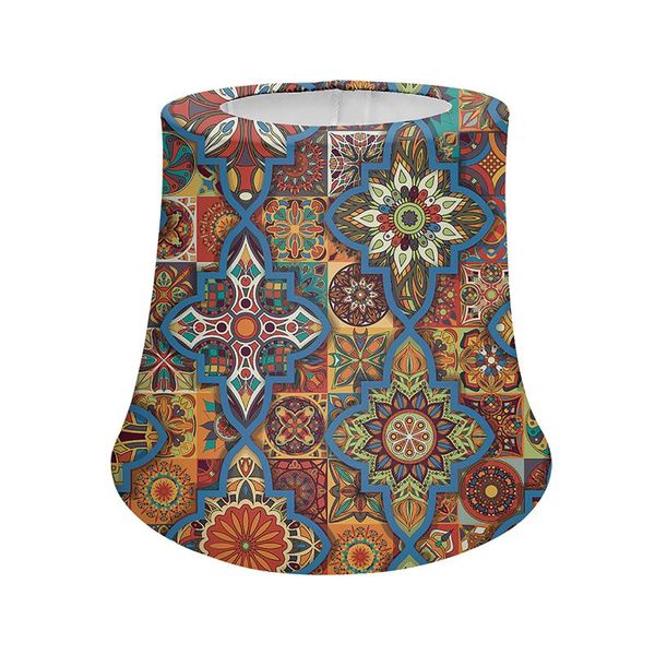 Lamp Covers & Shades Vintage Tribal Pattern Fabric Light Lampshade Home Table Cover Decoration Shade Lighting Accessories
