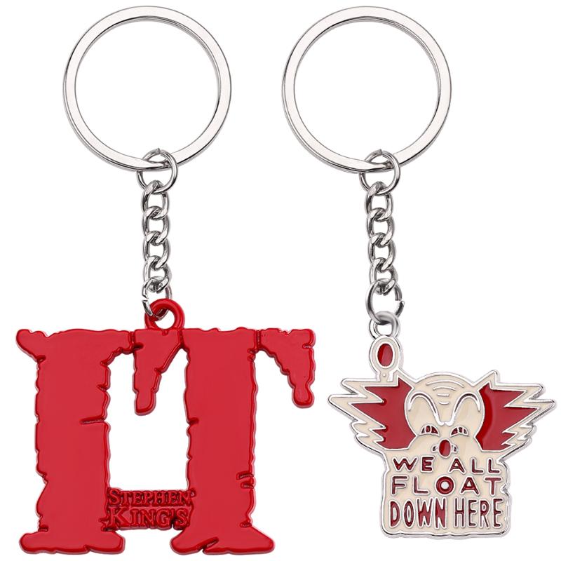 Keychains Pennywise Stephen King&#039;s IT Keychain Chucky Face Penny Wise Jason Hockey Horror Keyring Halloween Gift For Men Women