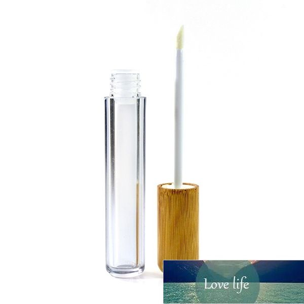 5ML Lip Gloss Containers Bamboo Lid Liquid Lipstick Cosmetic Lipgloss Packaging DIY Clear Empty Lip Gloss Tubes 100pcs-lot