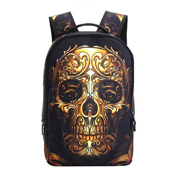 Backpack Fashion Skull Printing Designer Backpacks Students School Polyester Travel Bags 8 Color
