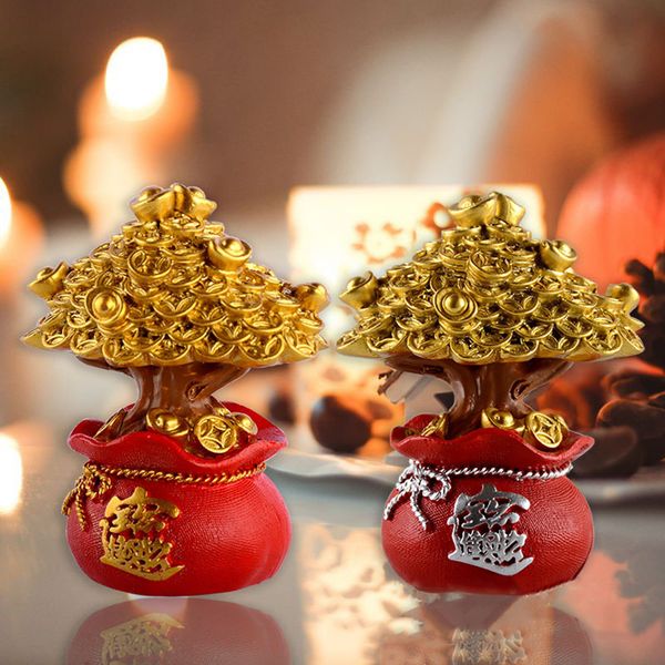 Feng Shui Money Tree Office Home Table Feng Shui Money Tree Cabinet Craft Plants Gift Stone Decorations Good Luck Japanese