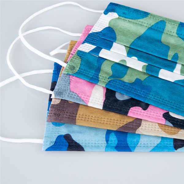 Disposable Adult Christmas 2021 Face Mask Fashion Designer New Year Com Disposable Three-layer Protective Thickened Party Mask Fy0112