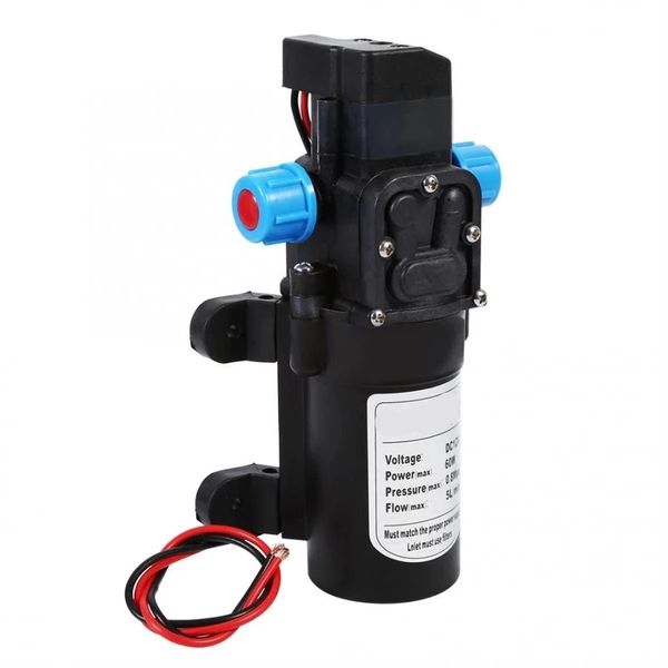 DC 12V Electric Diaphragm Water Pump 0.8Mpa Automatic Switch Water Pump 5L-min High Pressure Car Washing Spray Water Pump