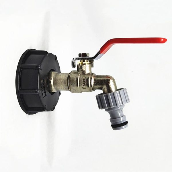 Watering Equipments IBC Tank Tap Fuel Adapter Brass Replacement Valve Fitting Parts For Home Garden Water Connectors Faucet 1PCS Pvc
