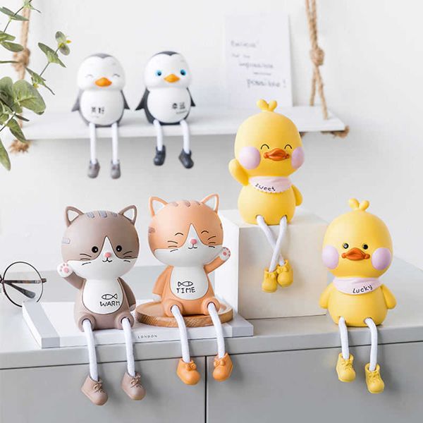 2pcs-lot Nordic Cute Resin Hanging Dolls Home Decor Ornaments Decoration Accessories Leg Furnishings Christmas Gift 210804