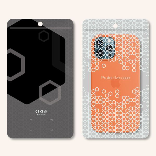 Plastic zipper bag cell phone accessories packages mobile case retail packaging box