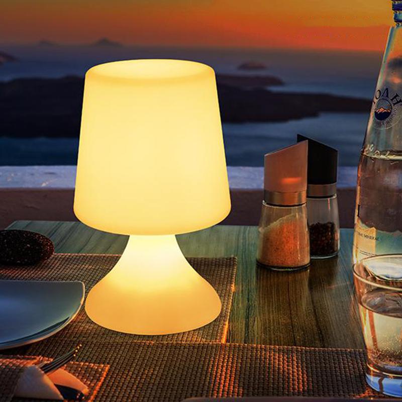 Night Lights Restaurant Table Lamp Multicolor Remote Control Chargable Light LED Bar Dinning Room Desk Decor Bedroom Lighting Fixture