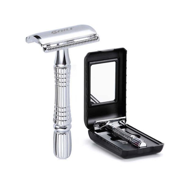 Men&#039;s Shaving Razor Double Edge Safety Zinc Alloy Classic For Men 1 1 Blade 1 Case Shaver set P0817