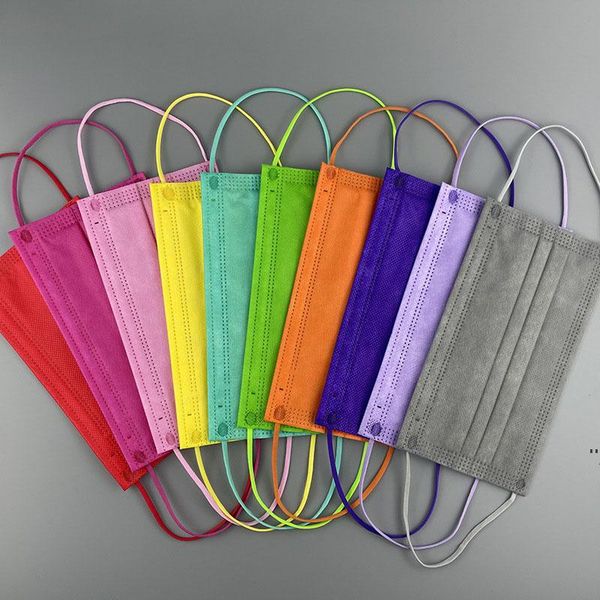 NEW12 Colors Disposable Face Masks Black Pink Thicken Breathable Mask CCE9109